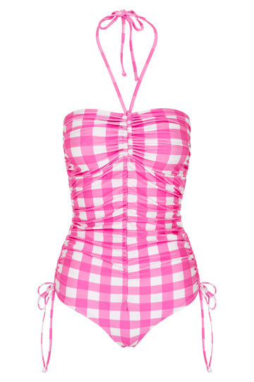 Gingham Halter One Piece – fillyboo